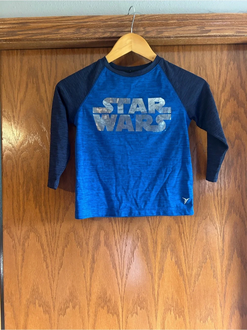 Old Navy Blue Raglan Star Wars Long Sleeve Tee